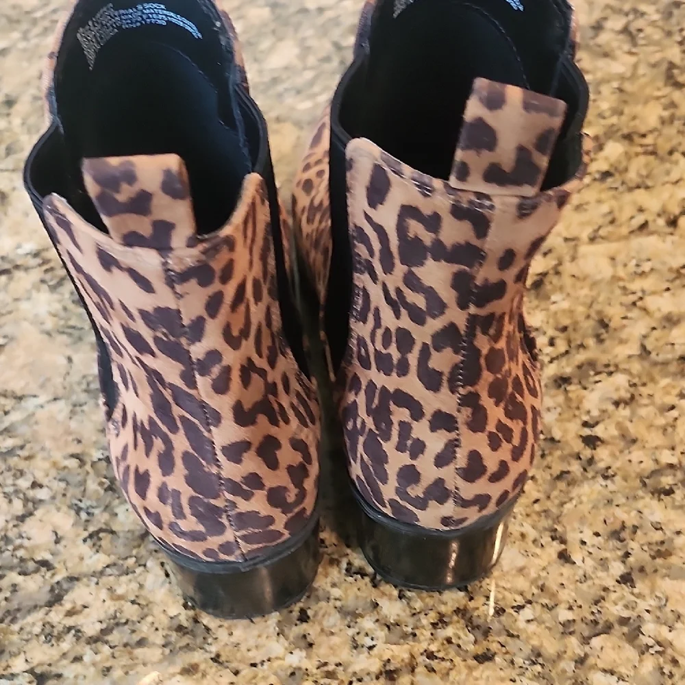 Target Leopard Print Boots with Black‎ Accents